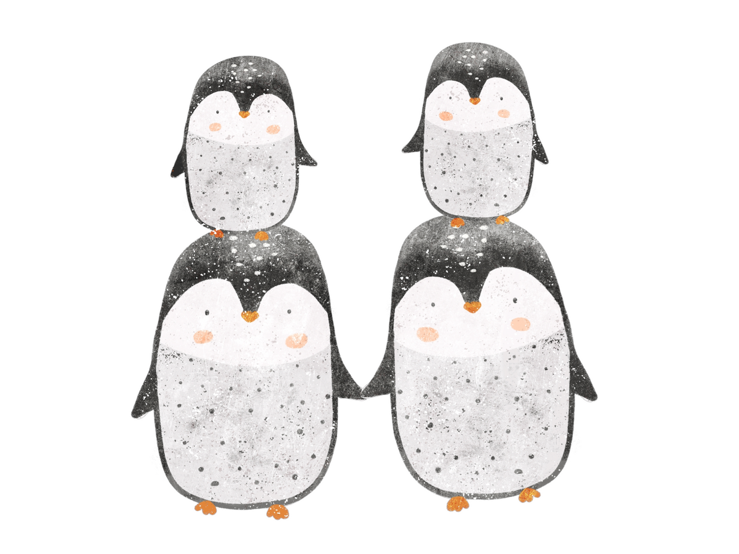 Bügelbild Pinguine