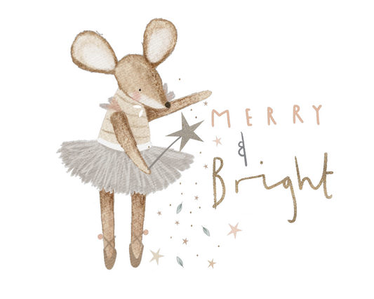 Bügelbild Maus 'Merry & Bright'