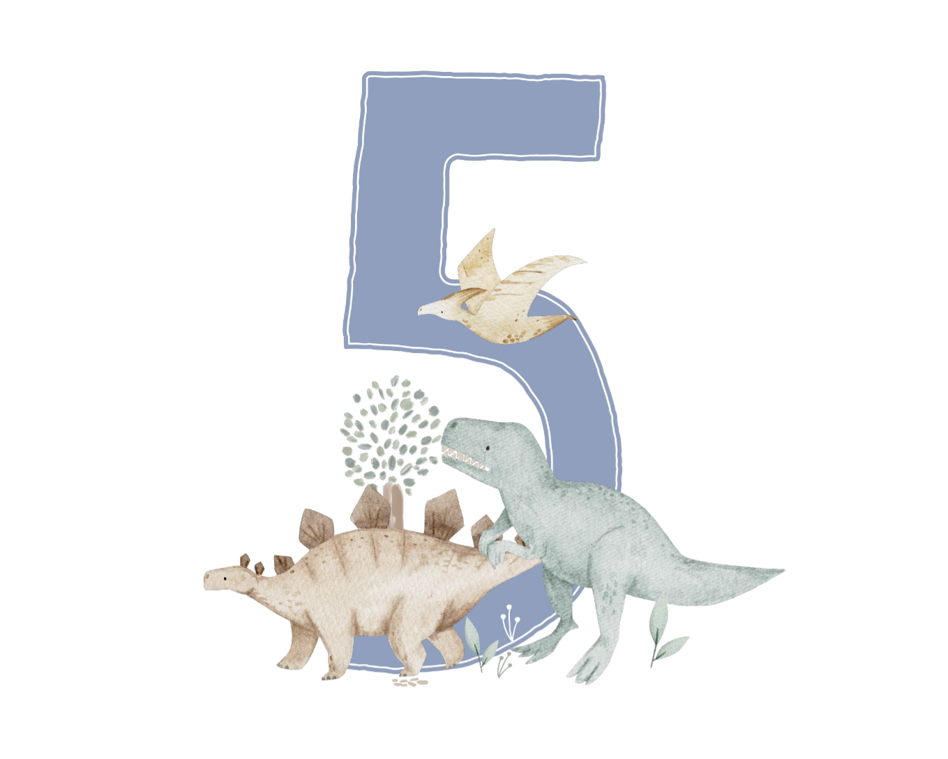 Geburtstag 'FÜNF' Dinosaurier