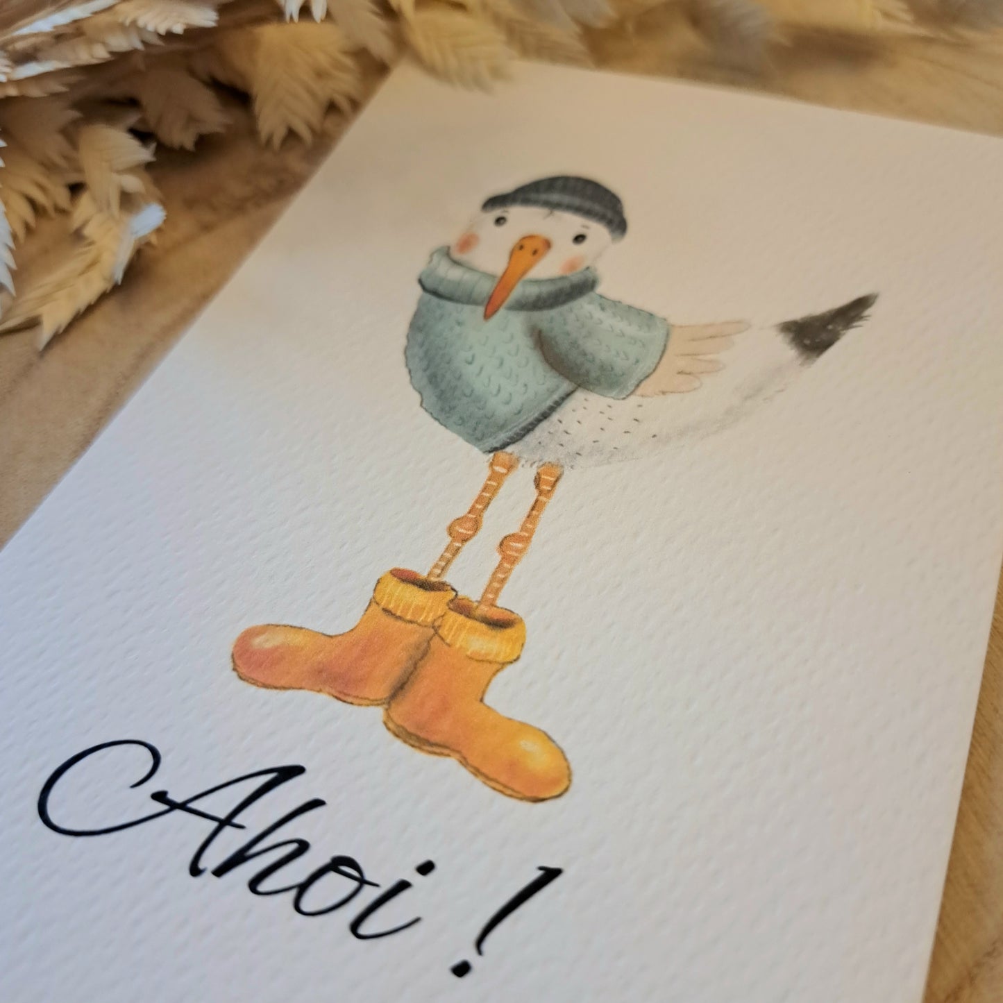 Grußkarte Ahoi Möwe