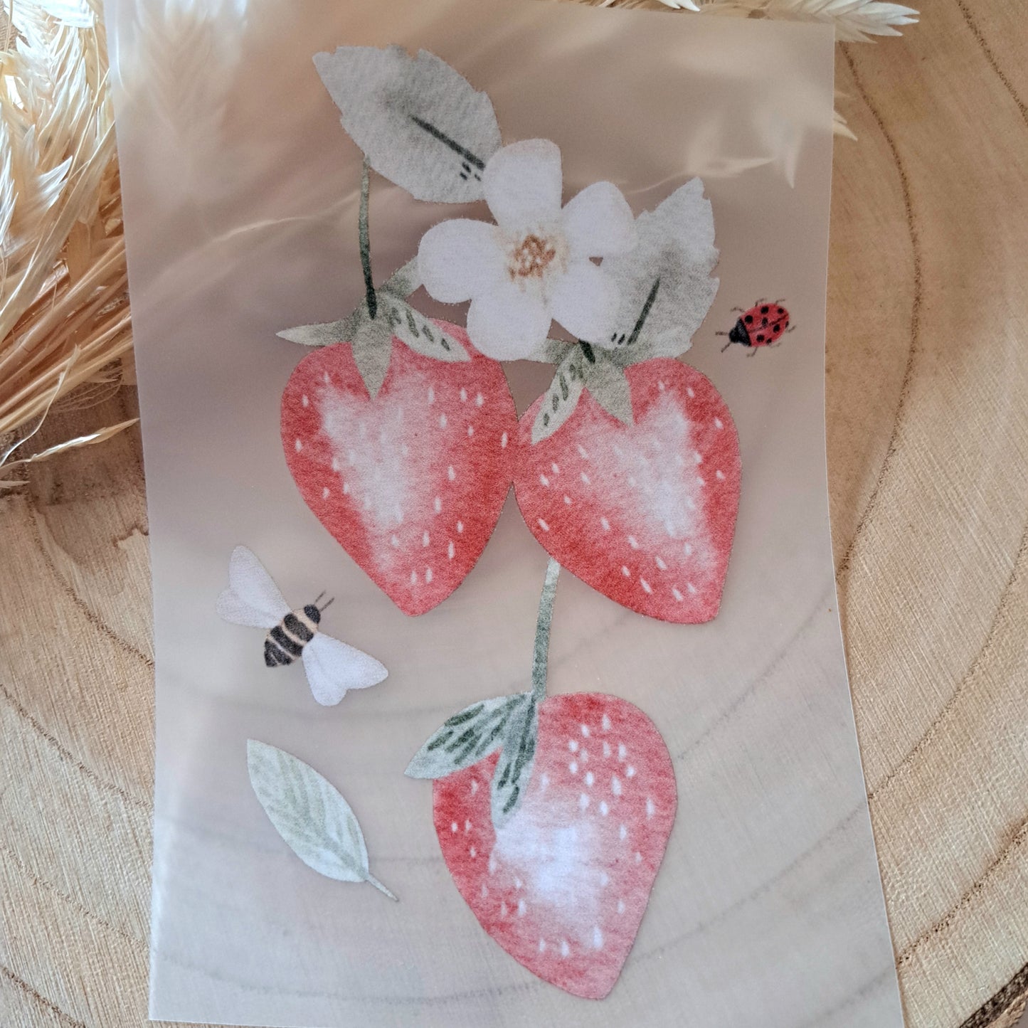 Bügelbild Erdbeere